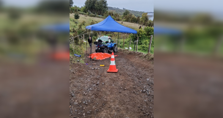 mujer volcamiento cuatrimoto Quinchao