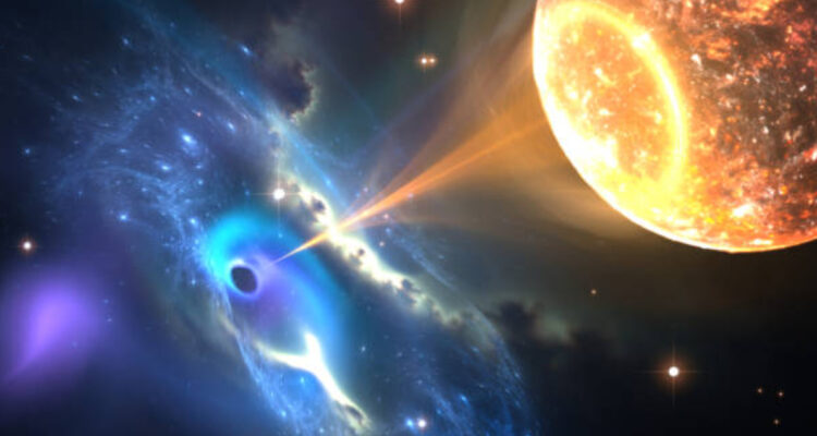 Encuentran agujero negro tragándose una estrella