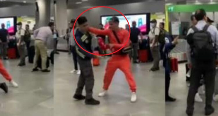 Captan a AK420 golpeando a funcionario del aeropuerto de Santiago