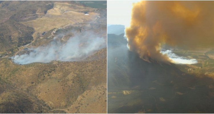 Decretan dos Alertas Rojas por incendios forestales en Talagante y Melipilla
