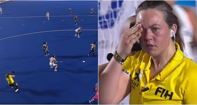 Catalina Montesino recibe accidental golpe