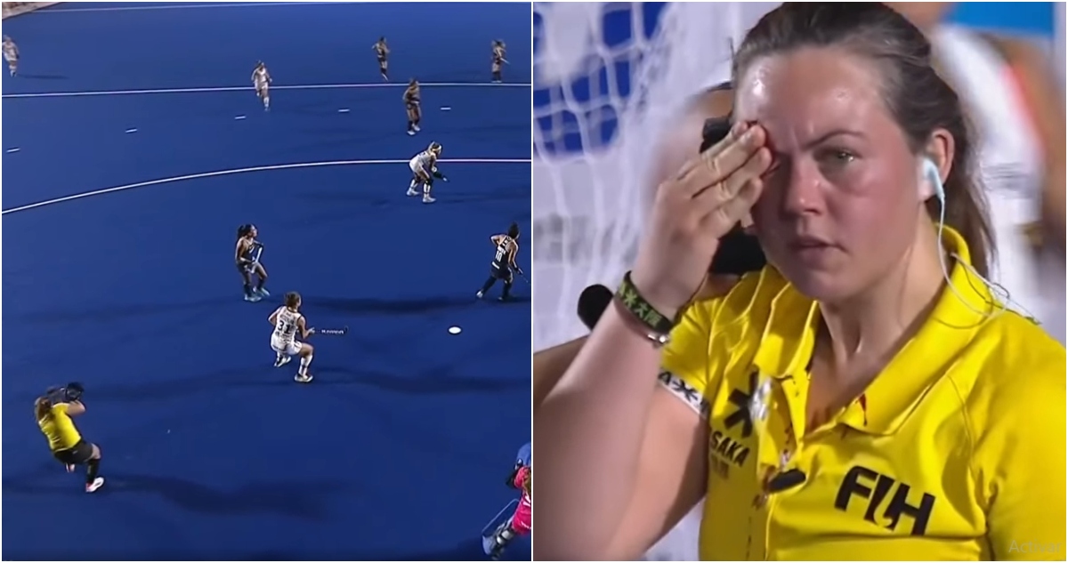 Catalina Montesino recibe accidental golpe
