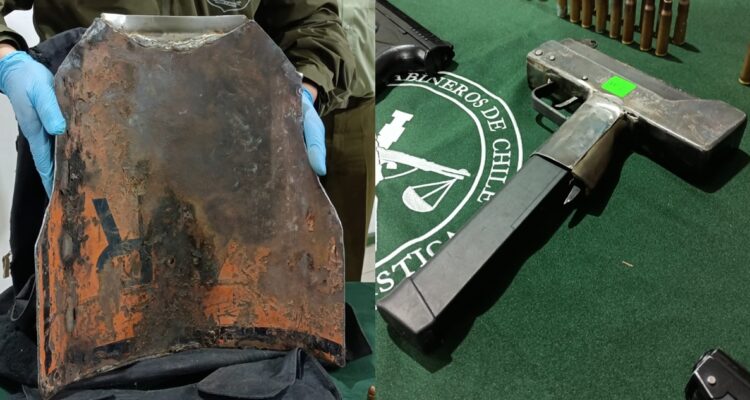 Cae armero retirado del Ejército por fabricar subametralladora y chalecos antibalas con letreros