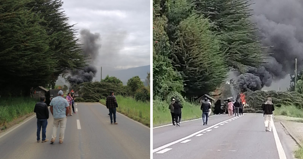 camión encapuchados ataque incendiario