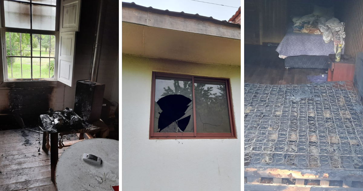 Investigan ataque incendiario a casona patronal en Collipulli: identificaron tres focos de incendio