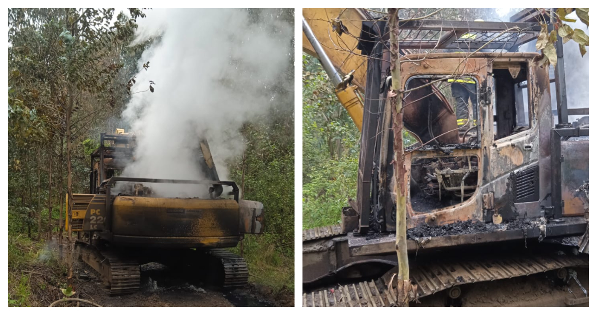 Ataque incendiario en Galvarino