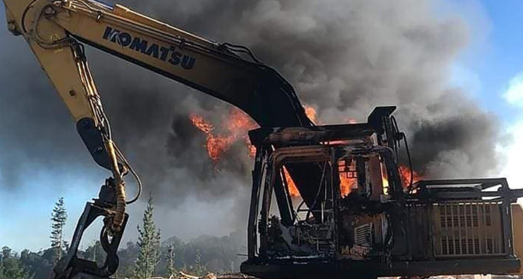 Ataque incendiario en Lebu