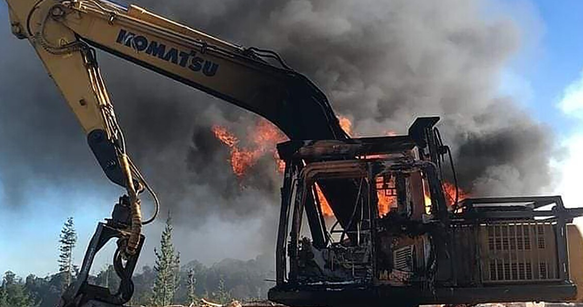 Ataque incendiario en Lebu