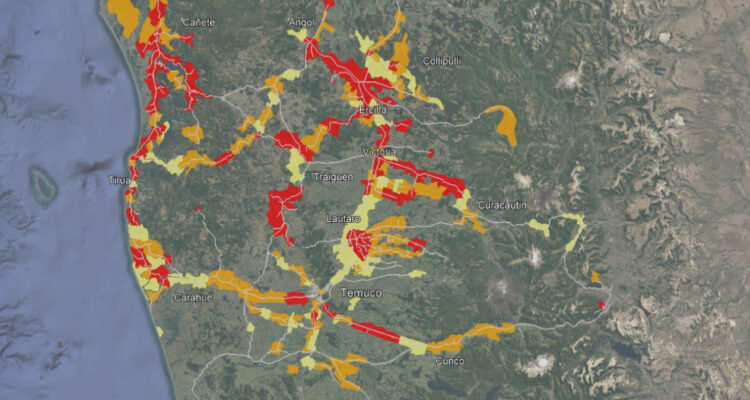 Captura de pantalla | Estudio “Patrones territoriales de violencia en Macrozona Sur”, Atisba.