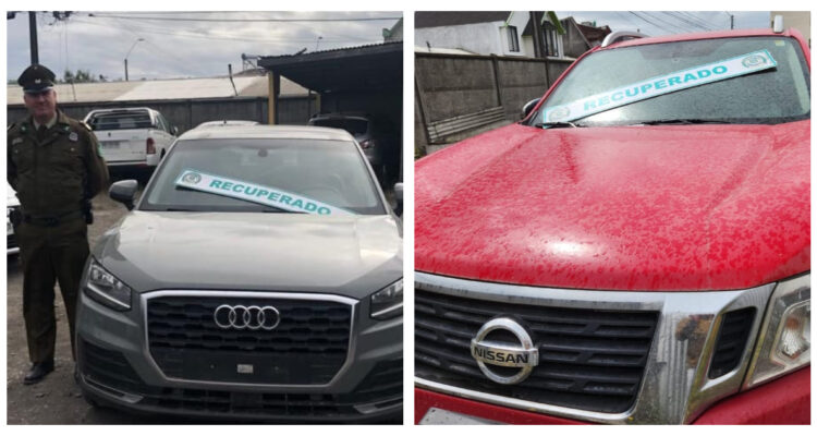 Autos robados recuperados en Coronel