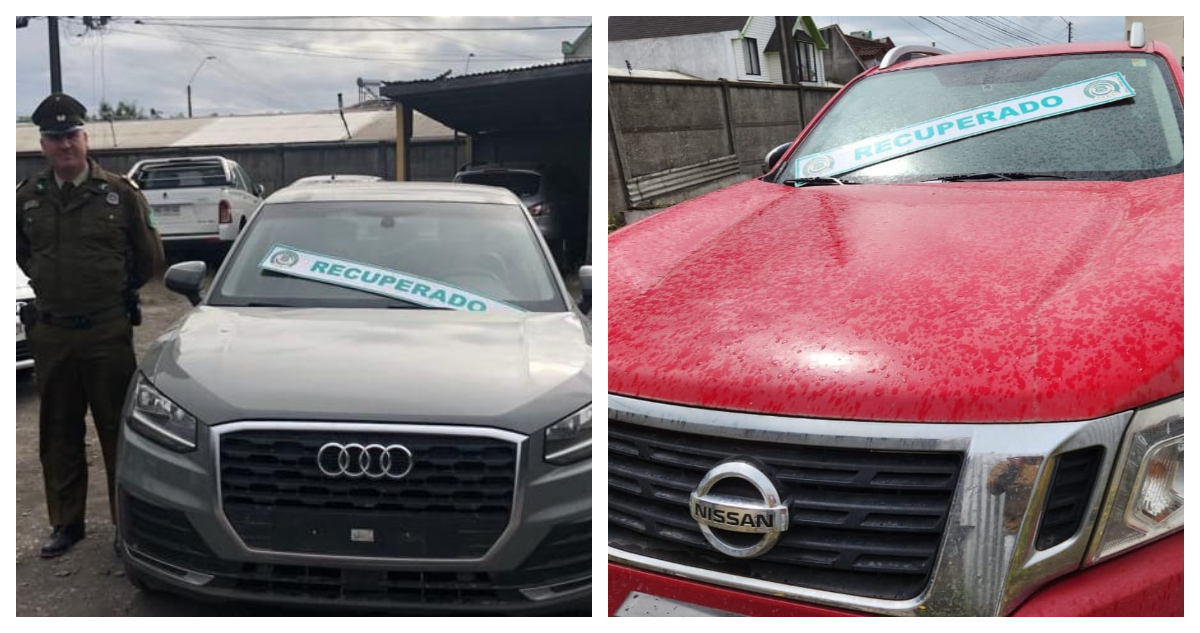 Autos robados recuperados en Coronel