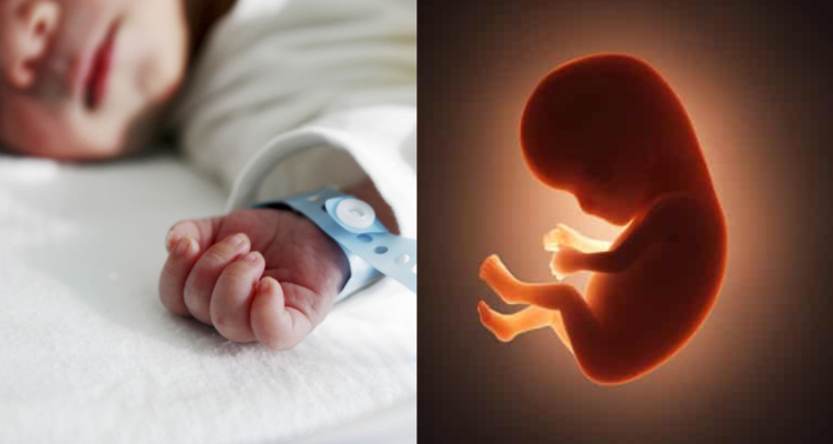 Bebé tenía 8 embriones en su interior