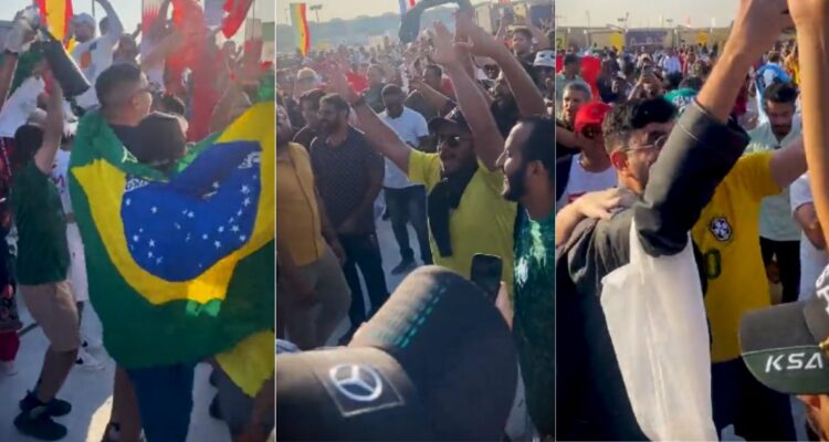 Brasileños gozaron en fan fest con triunfo de Arabia Saudita frente a Argentina