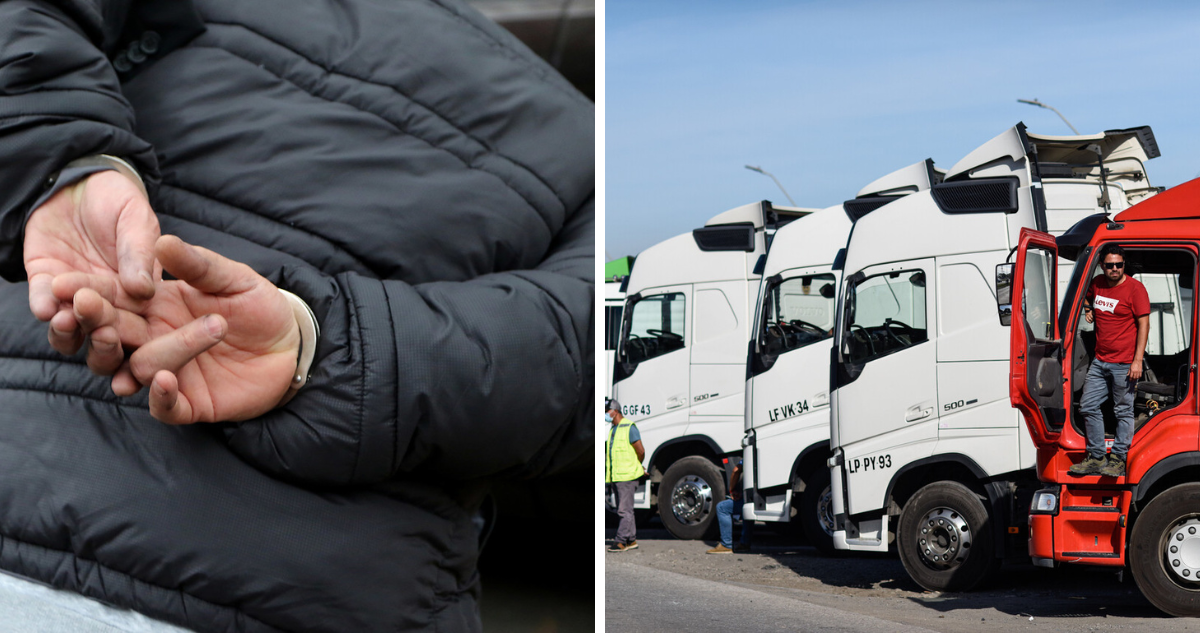 Detienen a camionero por porte de arma y pasta base