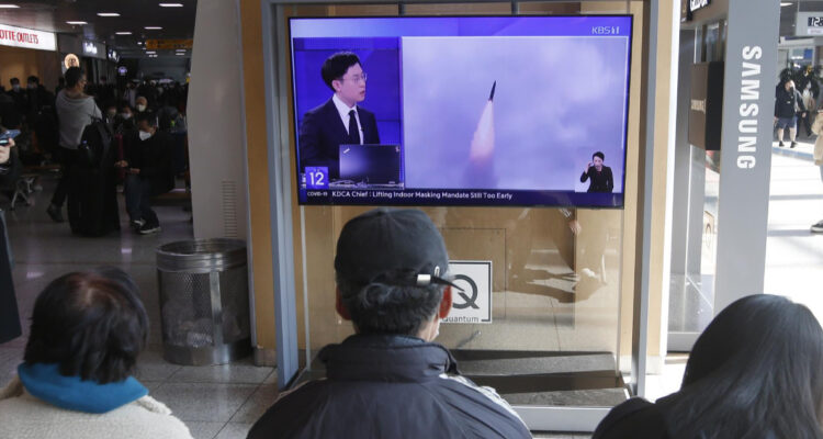 Misil de Corea del Norte en TV surcoreana