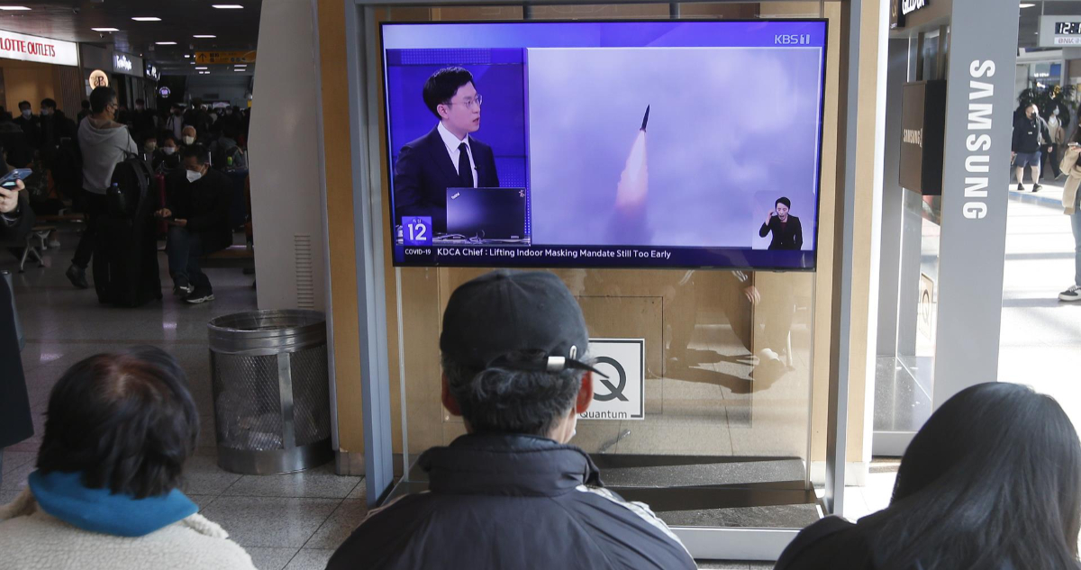 Misil de Corea del Norte en TV surcoreana
