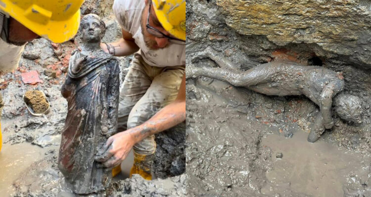 Descubren 24 estatuas de bronce en Italia