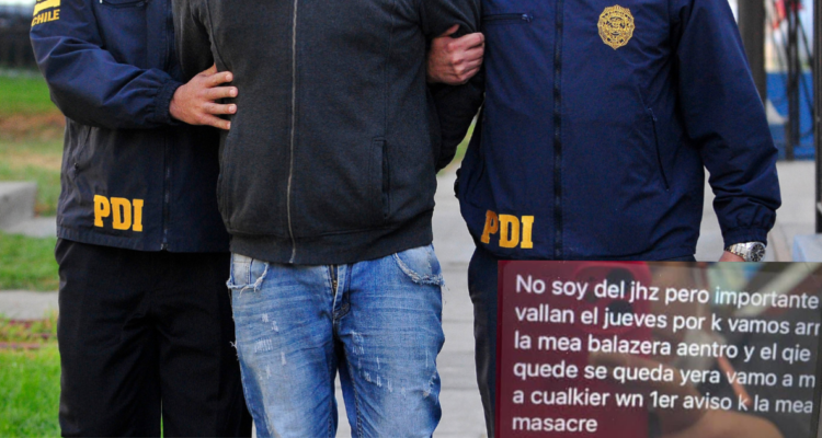 Detienen a adulto que amenazó contiroteo a colegio de La Pintana