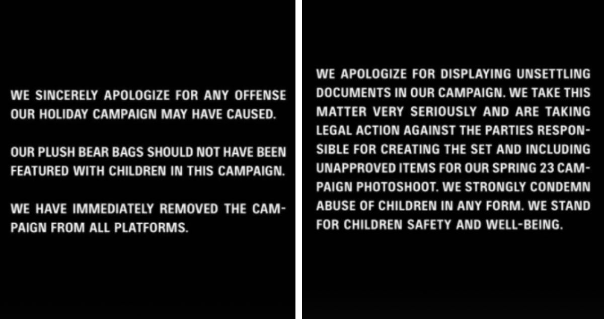Las disculpas de Balenciaga por polémica campaña con niños acusados de pedofilia