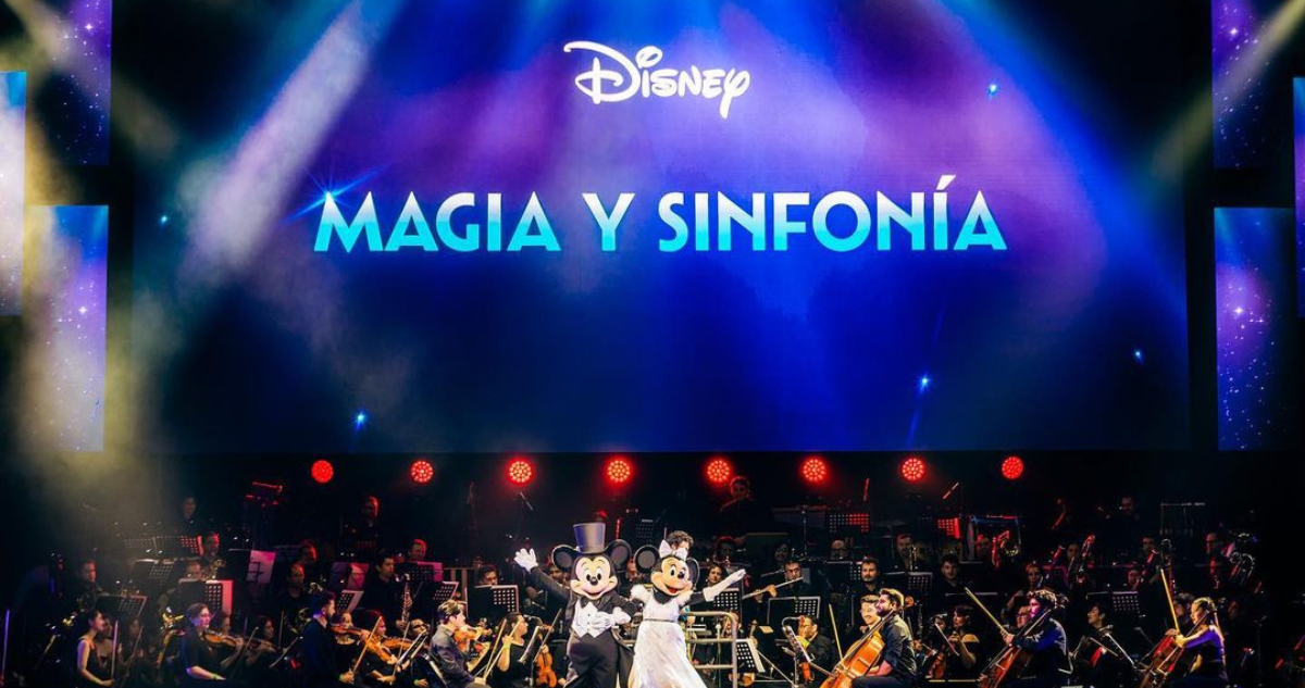 Fotografía del espectaculo Disney on Ice de la productora Bizarro. Filarmonica de Chile