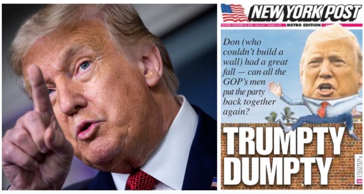 La portada en que el New York Post se mofa del expresidente.