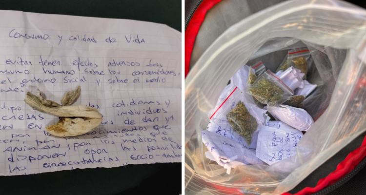 Droga con instrucciones en Concepción