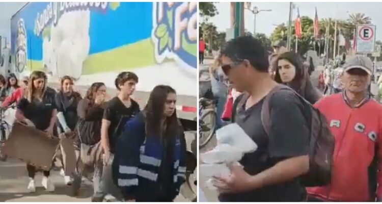 Regalan champiñones por paro de camioneros