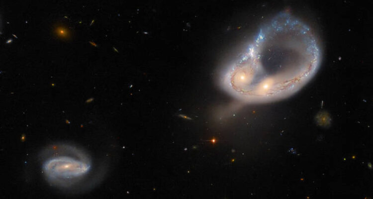 Telescopio Hubble capta una colisión de galaxias