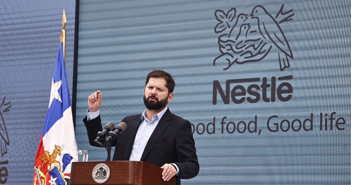 Boric celebra inversión de Nestlé en Chile y espera que más empresas opten por crecer en Chile
