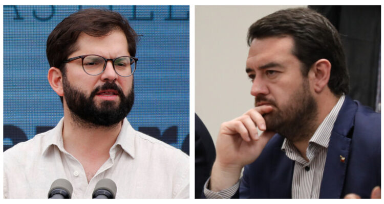 Foto de Boric y gobernador de La Araucanía