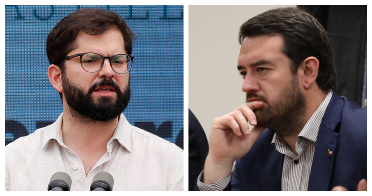 Foto de Boric y gobernador de La Araucanía