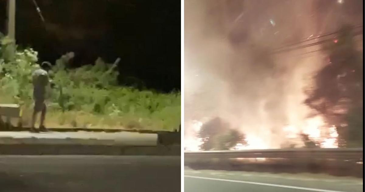 Incendio intencional en Penco
