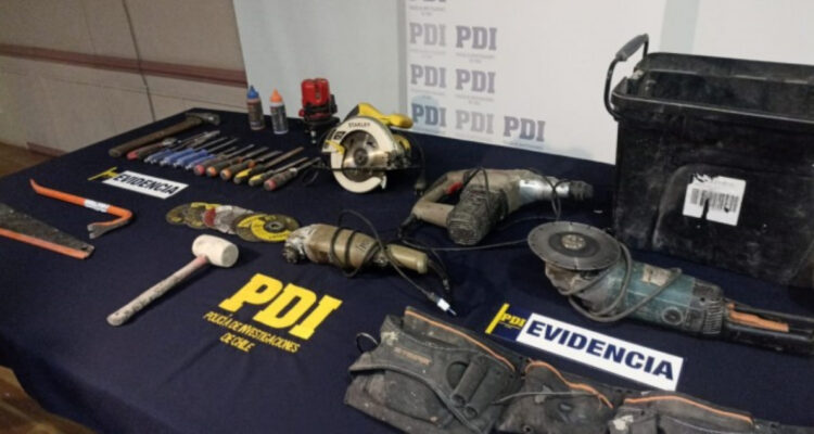 Herramientas que hombre robó y vendía por redes sociales