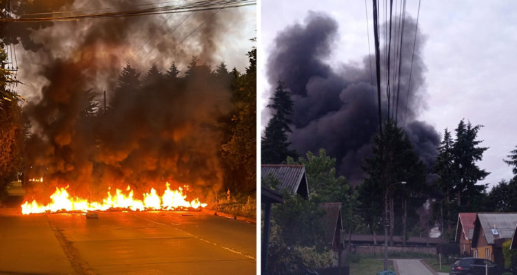 incendian barricadas en temuco y padre las casas