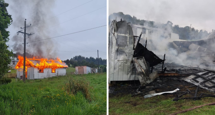 Incendio destruye templo evangélico en Chonchi