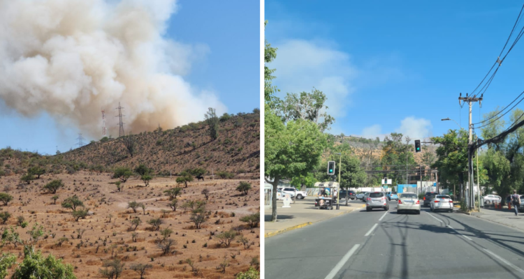 incendio forestal Las Condes