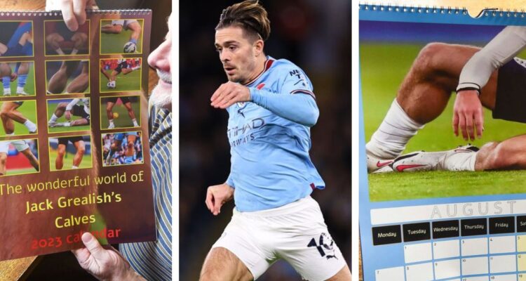 Jack Grealish explica medias abajo por pantorrillas y venden calendario de sus piernas