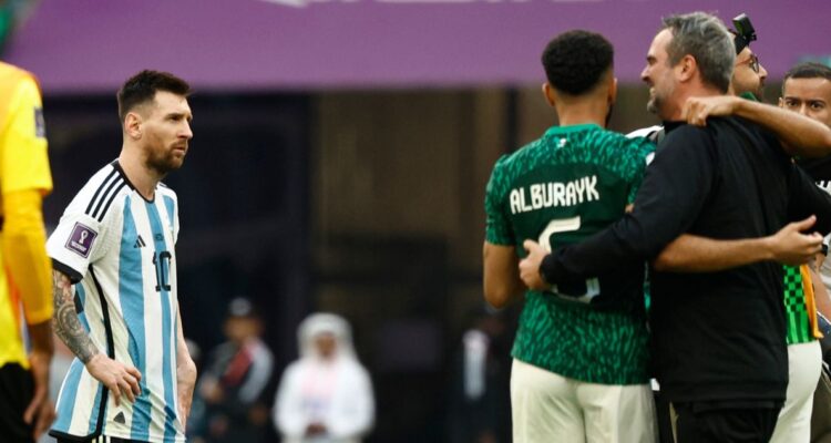 Lionel Messi no la pasó nada de bien en la caída de Argentina con Arabia Saudita.
