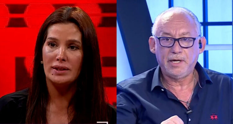 Marisol Gálvez, expareja de Mauricio Israel, hablando en un capítulo de Primer Plano en 2016. A su lado, el animador de televisión en el programa Sígueme y te Sigo de TV+. La mujer criticó la nula relación de Israel con su hija.