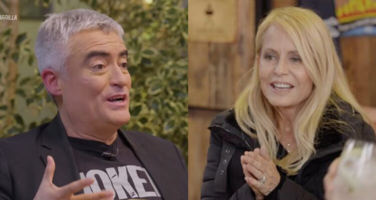 Mauricio Flores y Cecilia Bolocco en el programa Socios de la Parrilla.