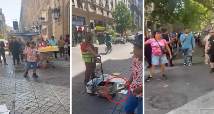 menores usando y amenzando con cuchillos