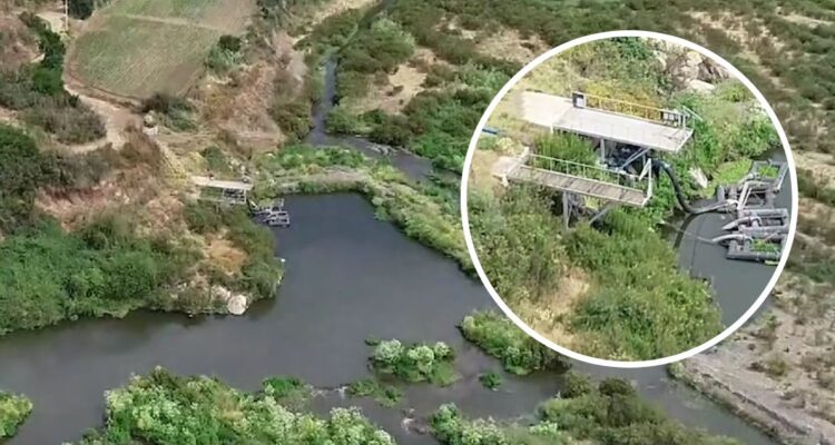 Modificación de cauce y extracción no autorizada de agua en fundo de Santo Domingo