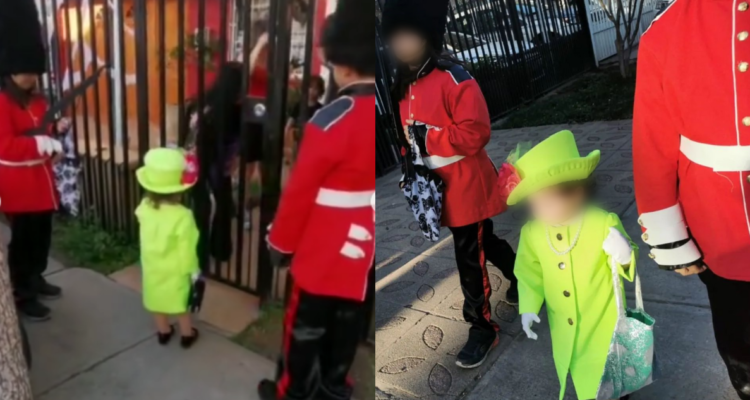 Niña chilena se disfraza de la Reina Isabel II y se hace viral por su ternura