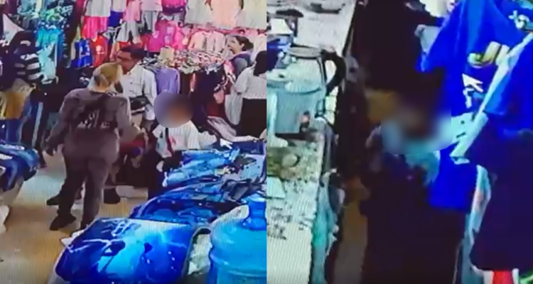 Video muestra a pareja utilizando a niño para cometer robos en un mall chino de Santiago