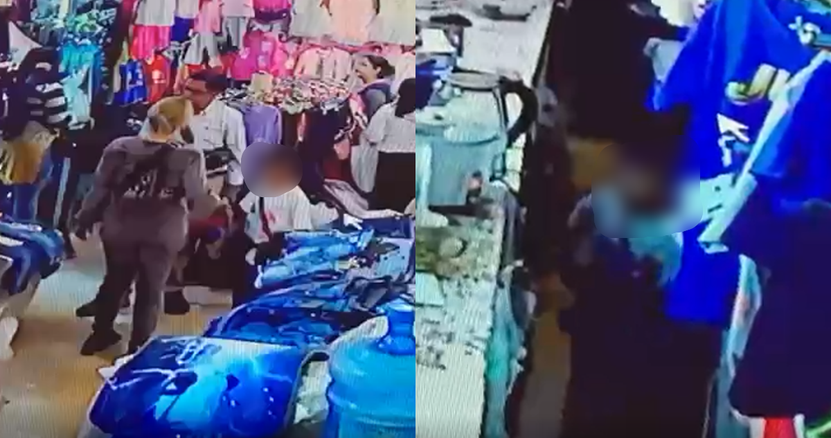 Video muestra a pareja utilizando a niño para cometer robos en un mall chino de Santiago