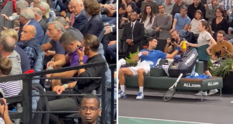 Novak Djokovic recibió un extraño líquido durante las semifinales del Masters de París.