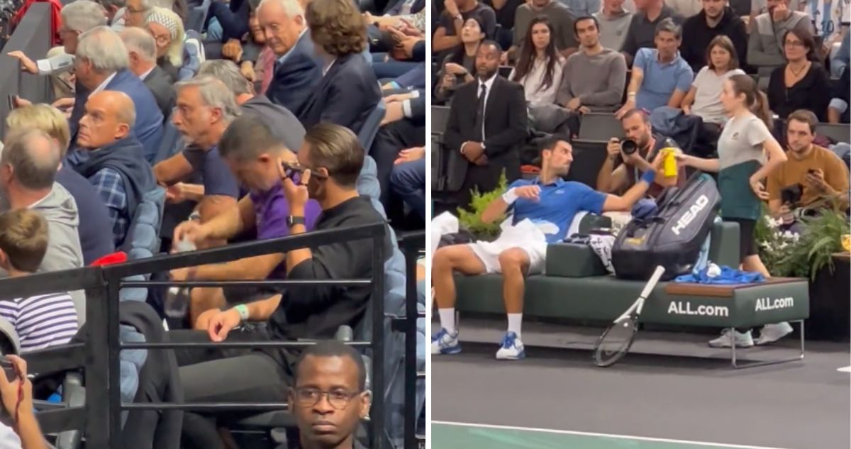 Novak Djokovic recibió un extraño líquido durante las semifinales del Masters de París.