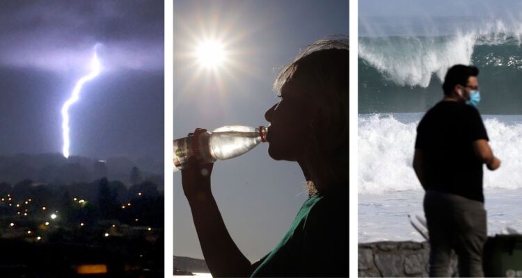 Emiten avisos para todo Chile por tormentas eléctricas, marejadas y altas temperaturas