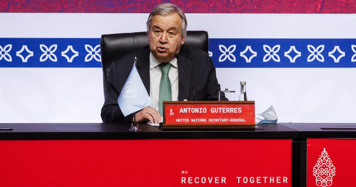 António Guterres pide al G20 mayor acción climática
