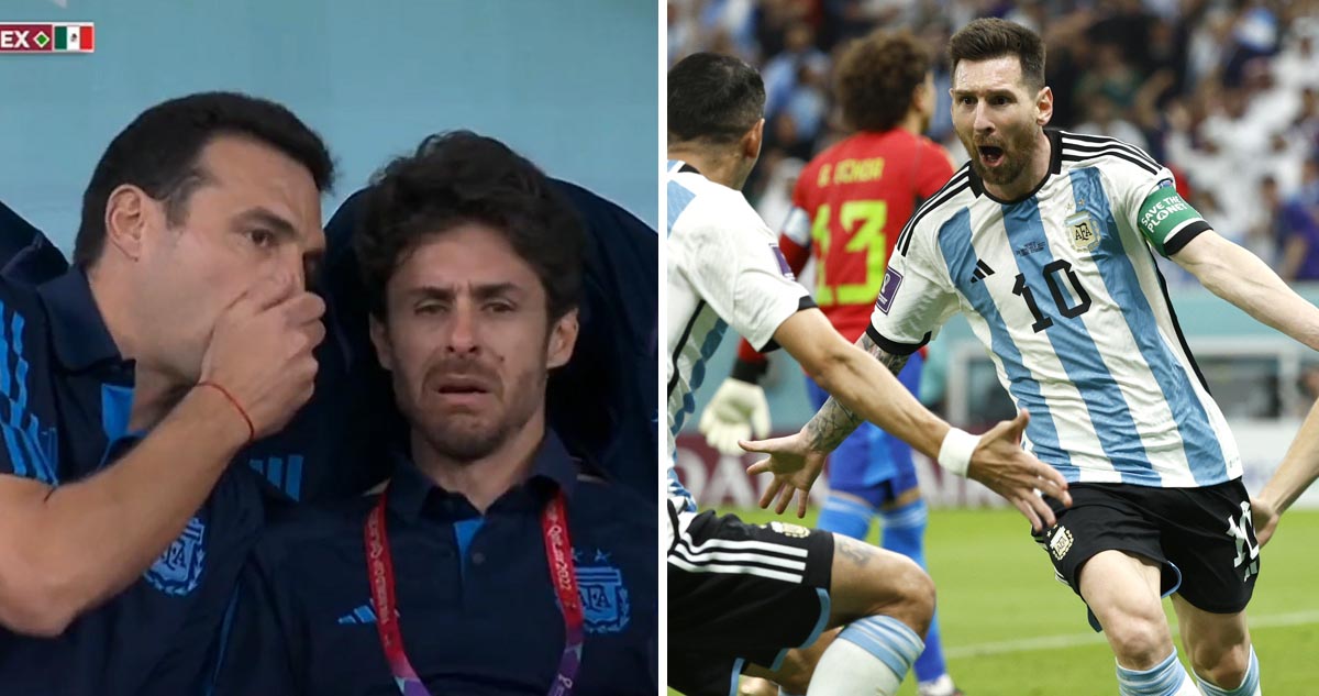 Pablo Aimar no podía creer el gol de Lionel Messi a México.